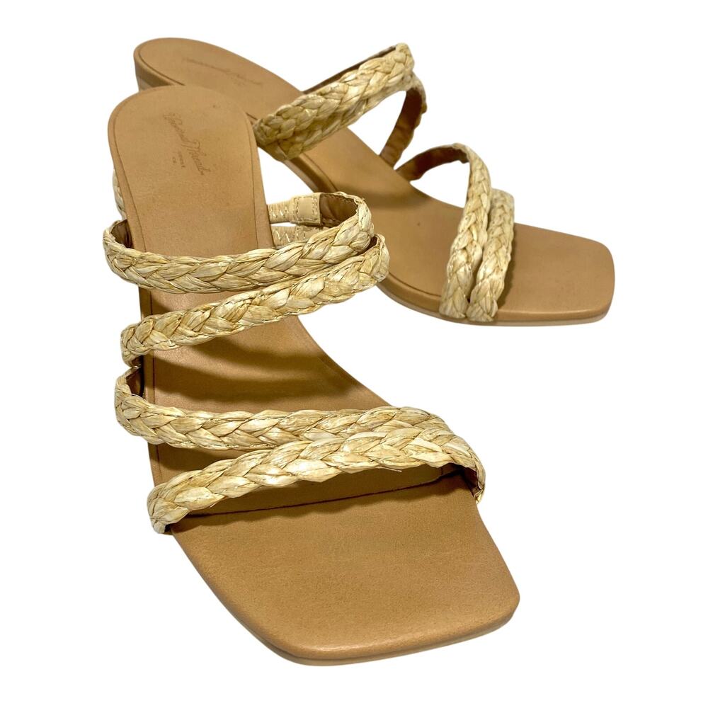 Universal Thread casual strappy slide sandals espadrille look US 8.5M high heels